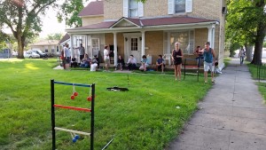 Playing yard games at one of our recent weekly dinners. We'd love it if you'd serve a meal!